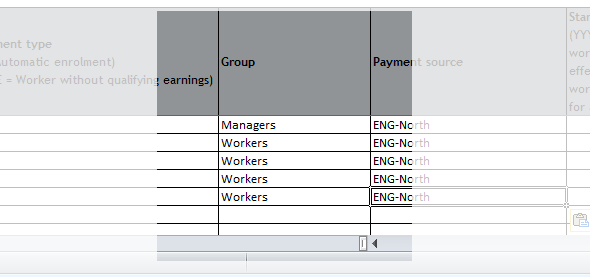 enrolment spreadsheet